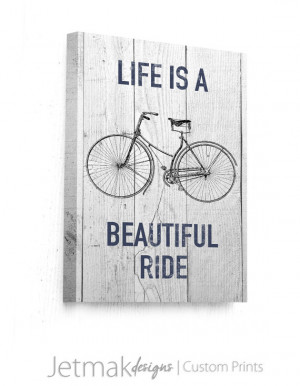 Life Is a Beautiful Ride Canvas Art With Sayings, Inspirational Quotes ...