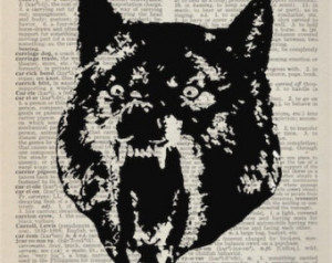Insanity Wolf Meme Vintage Dictiona ry Art Print Upcycled Recycled 5x7 ...