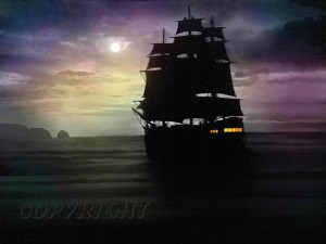 ... Night Ships, Pirate Ships, Tall Ships, Art Prints, Beautiful Sky