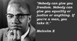 ... Nobody Can Give You Equality Or Justice Or Anything - Appearance Quote