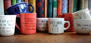 diy: literary quote mugs