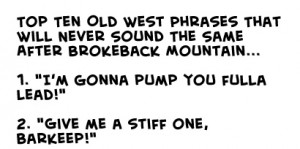 Obsolete Cowboy Phrases Since Brokeback Mtn