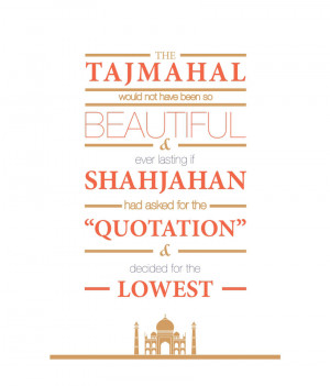 Lab No. 4 Taj Mahal Wonders Of World Quotes Typography Print Poster ...