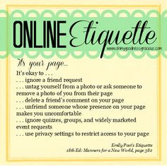 Netiquette: Social Media Etiquette Tips - unfriending, untagging ...