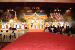 Lao girls with Lao costumes