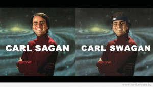 Funny Picture - Carl Sagan VS Carl Swagan