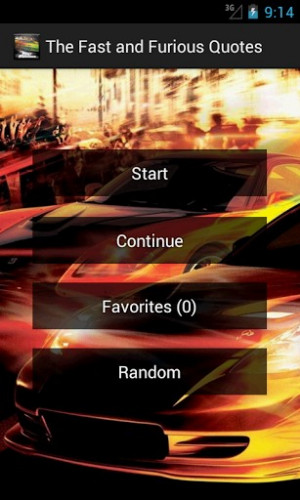 View bigger - The Fast and Furious Quotes for Android screenshot
