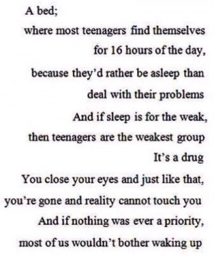 quote life depression sad pain sleep dreams teens reality