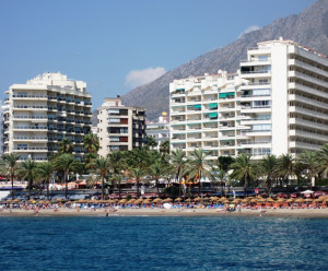 Caesar Imperator, front sea view apartment on Marbella beach promenade