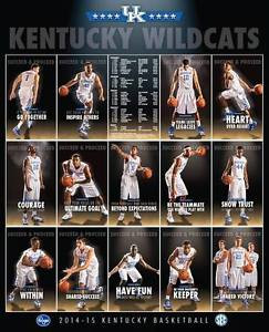 ... Kentucky Wildcats 2014-15 Basketball Poster Schedule Calipari Kroger