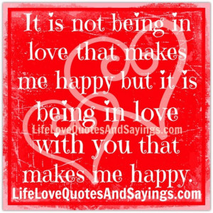 Romantic Quotes About Being In Love: It Is Not Being In Love Quote And ...