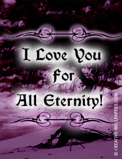 Goth Greeting I love you for all eternity