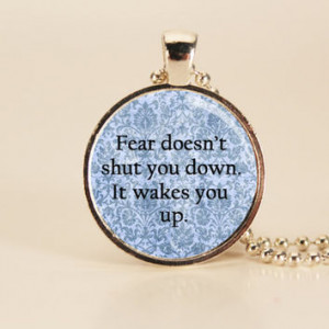 DIVERGENT Veronica Roth Fear Quote Charm Necklace