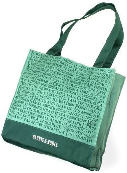 Barnes & Noble Quotes Green Canvas Tote Bag (14
