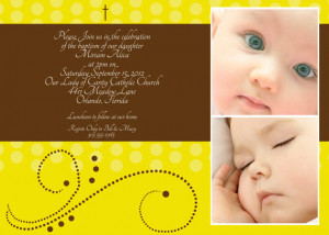 Photo Baptism/Christening Invitation -Dawn, Birth Announcement, Baby ...
