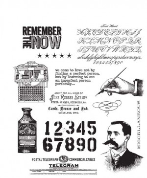 ... Anonymous - Tim Holtz - Cling Mounted Rubber Stamp Set - Mercantile