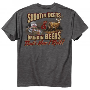 Home Mens T-Shirts Funny Hunting T-Shirts How I Roll - Deer