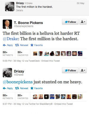 Boone Pickens and Drake.