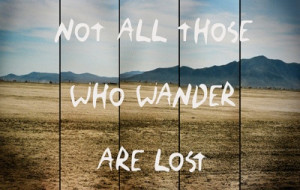 Not All Those Who Wander Are Lost