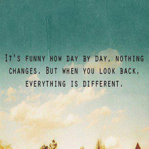 How Day By Day, Nothing Changes: Quote About Its Funny How Day By Day ...