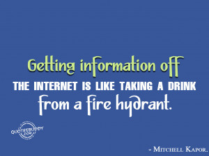 Getting information off the internet