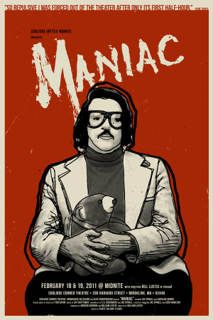 Maniac Movie poster by Derek Gabryszak on sale today