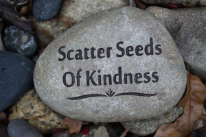Scatter Seeds Of Kindness Engraved Stone by wildhorseengraving, $34.50