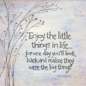 Enjoy the little things in life… for one day you’ll look back and ...