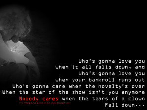 Clown - Mariah Carey Song Lyric Quote in Text Image
