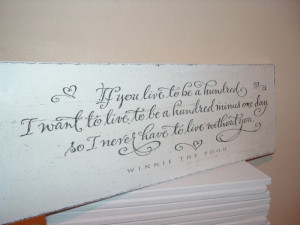 Shabby Modern & Chic Winnie the Pooh quote Plaque/Sign