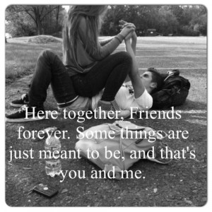 ... image include: quote, friends forever, cute, forever and just friends