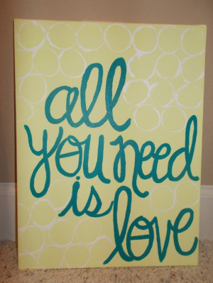 Handmade Painted Quote Canvas. via Etsy.