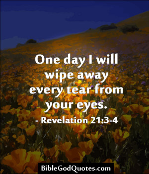 One day, Jesus will wipe away every tear!