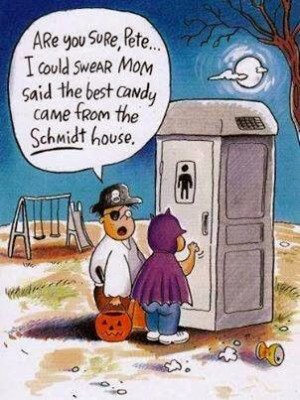 Funny Halloween children cartoon image - Are you sure Pete... I could ...