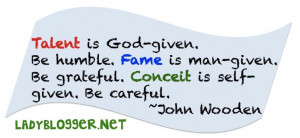LadyBlogger.net: John Wooden Quote