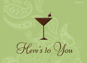 Happy Birthday Toast Ecard: a birthday toast