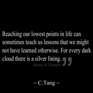 Reaching our lowest points in life can sometimes teach us lessons that ...