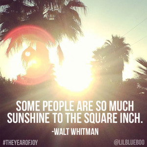 Sunshine - Joy Quote #theyearofjoy #joy #happiness #quote
