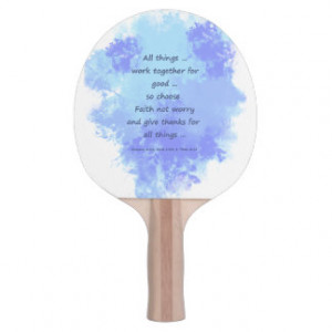 Inspirational Bible Scripture Quotes Ping-Pong Paddle