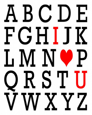 this ABC Valentine image in Photoshop. I just typed up the alphabet ...
