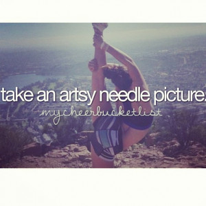 Artsy needle pic :) #cheer