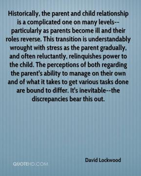 David Lockwood - Historically, the parent and child relationship is a ...