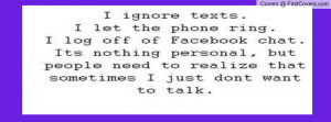 ignore texts being alone Profile Facebook Covers