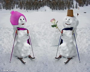 Funny Snowman Photos Funny Snowman in Love