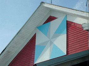 quilt blocks similar to this one on display at dutch farm market will ...