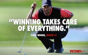 ... Tiger Woods quote in a new ad and some people are unhappy. (Nike