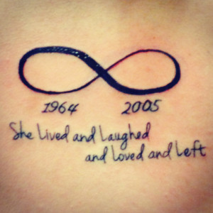 Infinity sign with a quote #tattoo I basically got these tattoo in ...