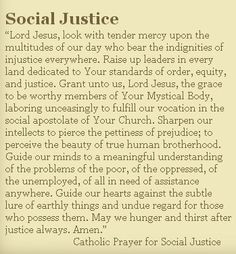 prayer for social justice more catholic prayer prayer journals justice ...