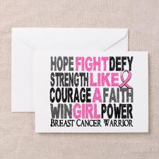Fight Like a Girl Breast Cancer Greeting Card for