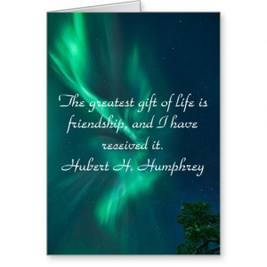 Hubert H. Humphrey Quote - Note Card